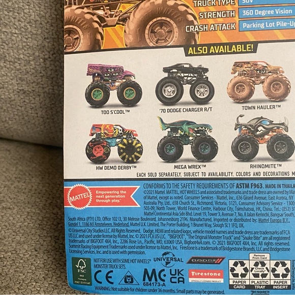 Hot Wheels Monster Trucks - MEGA WREX - Comic Book Crashers Truck - Picture 3 of 3